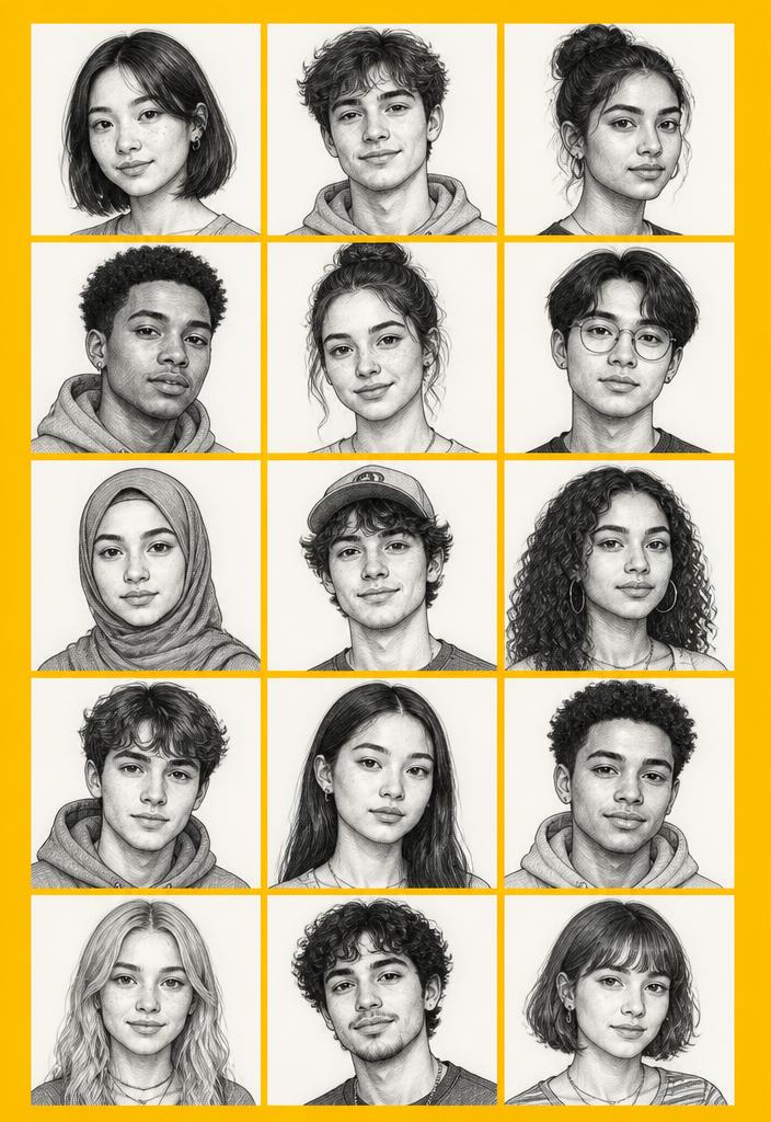 Illustrated portraits of the Normies Labs team